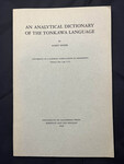 An Analytical Dictionary of the Tonkawa Language by Indiana State University