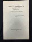 Central Sierra Miwok Dictionary by Indiana State University