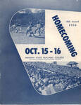 Homecoming Program, 1954, page 1 by Indiana State University, Special Collections