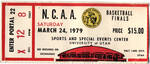 NCAA Finals Ticket by Indiana State University, Special Collections