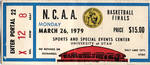 NCAA Finals Ticket by Indiana State University, Special Collections