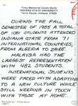 International student by Indiana State University, University Archives