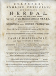 Culpeper's English Physician; And Complete Herbal -- Title Page by Rare Books and Manuscripts