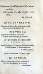 Io Fernelii Ambiani, Vniversa Medicina -- Title Page by Rare Books and Manuscripts